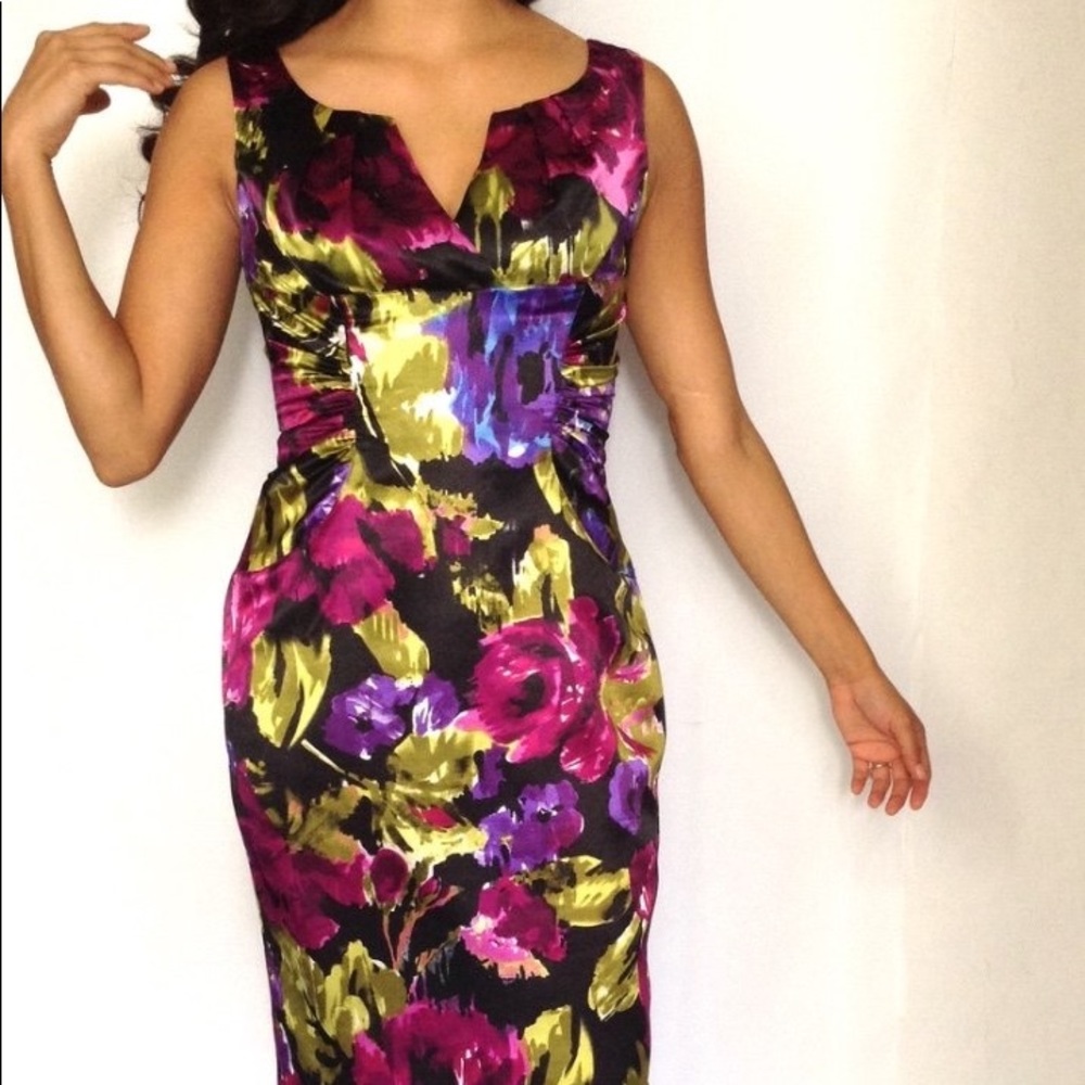 Floral Cocktail Dress Adrianna Papell